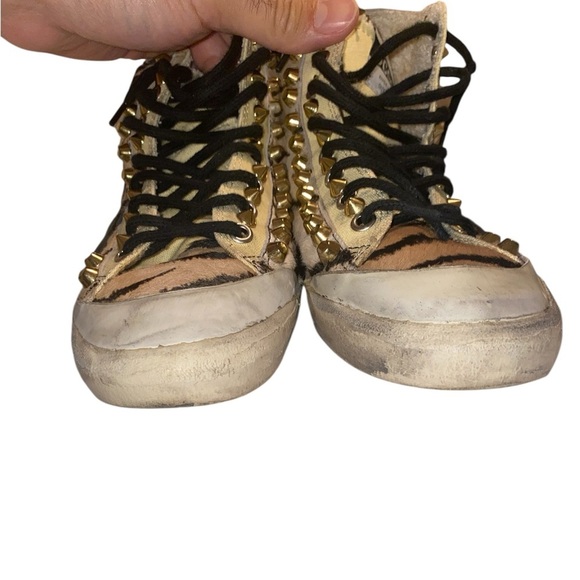 Golden Goose Francy tiger print pony hair high top sneakers - Picture 4 of 16